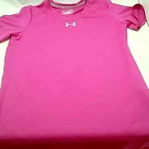 Under armour pink athletic shirt